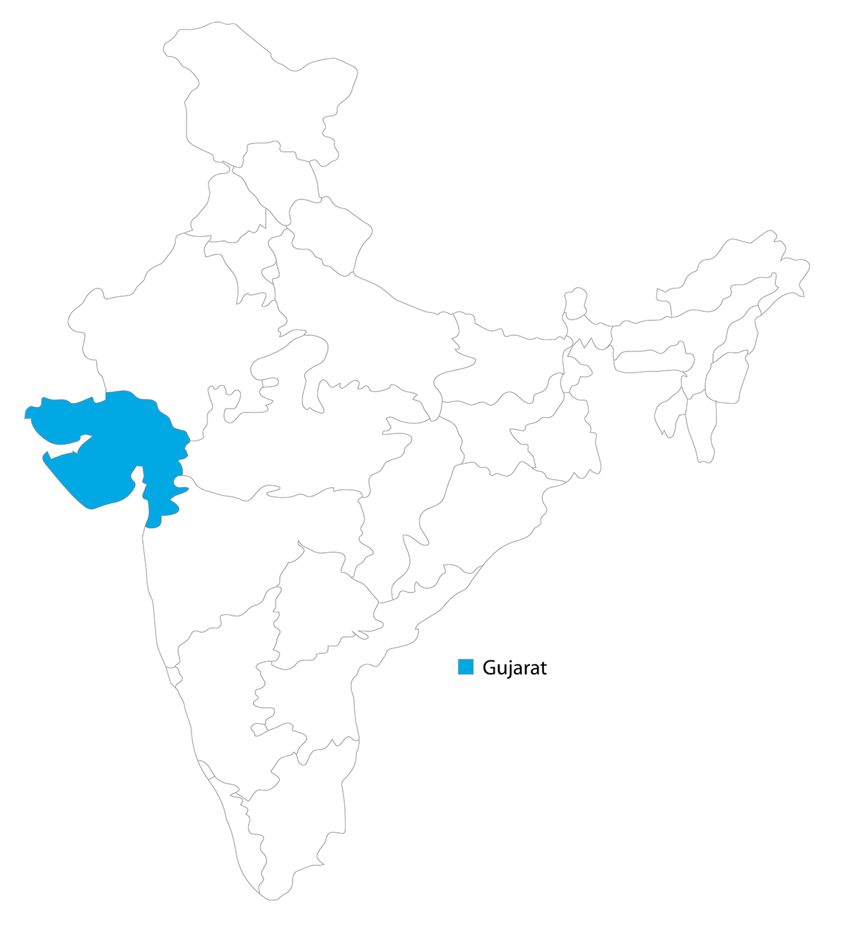 Map of India showing Cohort 1 program presence